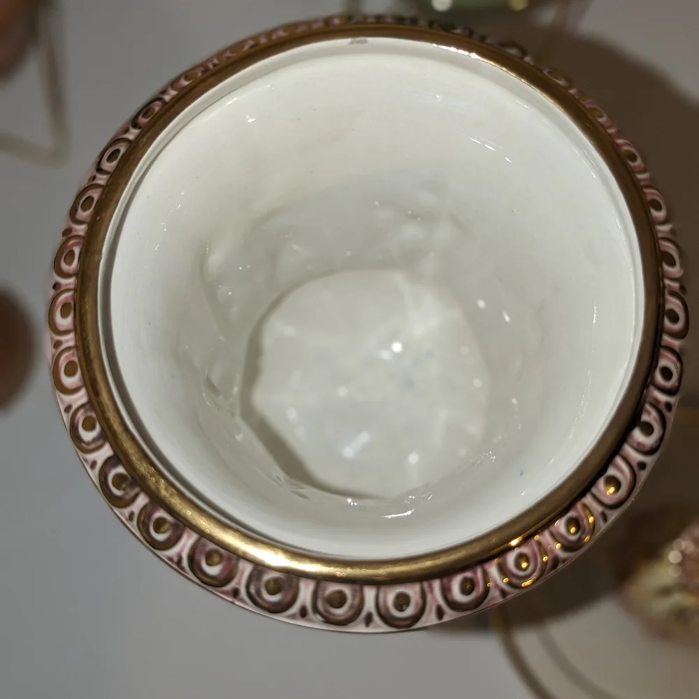 RARE Capodimonte Keramos Hand Painted Italian Porcelain Urn w/ Lid - Picture 3 of 13